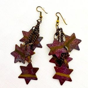 Earrings~Distressed Purple Star / Host Pick